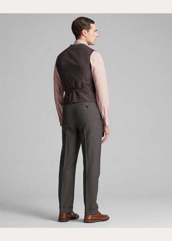 Ralph Lauren Wool Herringbone Vest Černé Krém | Sr9d3ibH