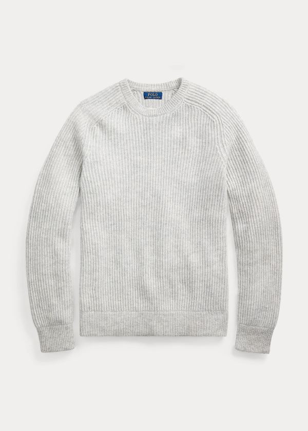 Ralph Lauren Wool Raglan Crewneck Svetrové Světle Šedé | 7UrdieNy