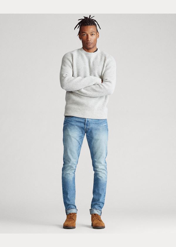Ralph Lauren Wool Raglan Crewneck Svetrové Světle Šedé | 7UrdieNy