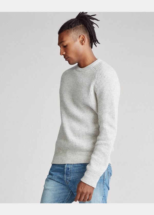 Ralph Lauren Wool Raglan Crewneck Svetrové Světle Šedé | 7UrdieNy