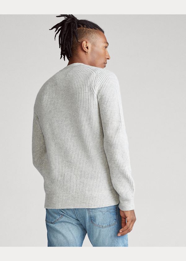 Ralph Lauren Wool Raglan Crewneck Svetrové Světle Šedé | 7UrdieNy