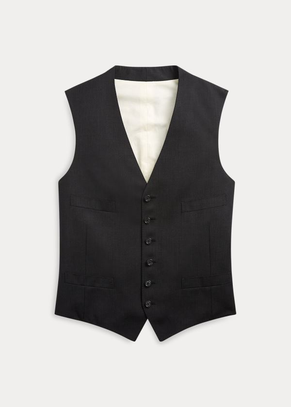 Ralph Lauren Wool Serge Vest Tmavě Šedé | 2W32qTpE