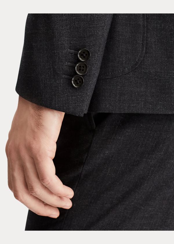 Ralph Lauren Wool Suit Jacket Tmavě Šedé | WNci3aO7