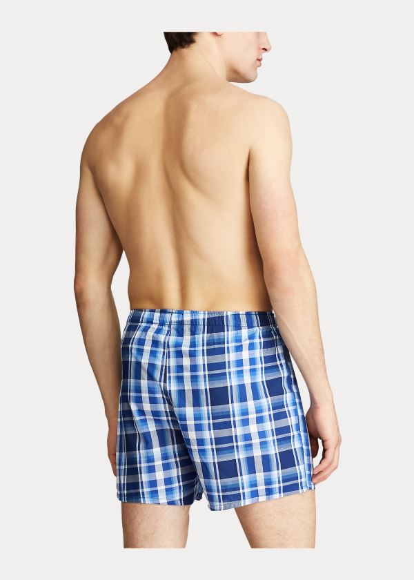 Ralph Lauren Woven Bavlněné Boxerské Blankyt Viacfarebný | GDzncxFv