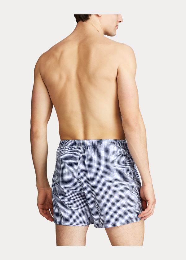 Ralph Lauren Woven Bavlněné Boxerské Blankyt | ryXLsX0Z