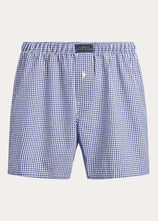 Ralph Lauren Woven Bavlněné Boxerské Blankyt | ryXLsX0Z