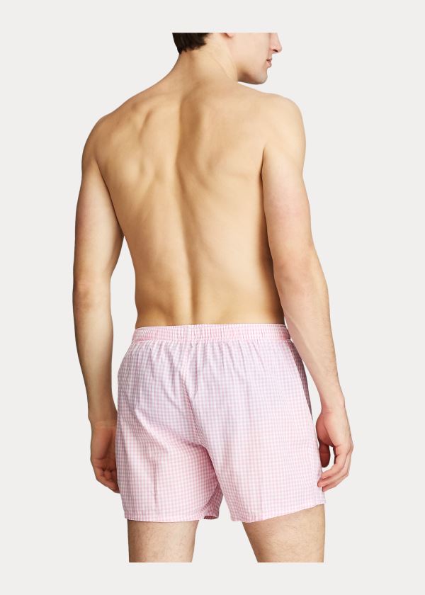 Ralph Lauren Woven Bavlněné Boxerské Růžové | X6bULixR