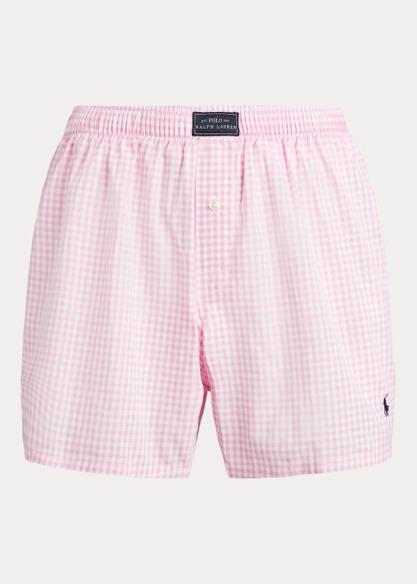 Ralph Lauren Woven Bavlněné Boxerské Růžové | X6bULixR