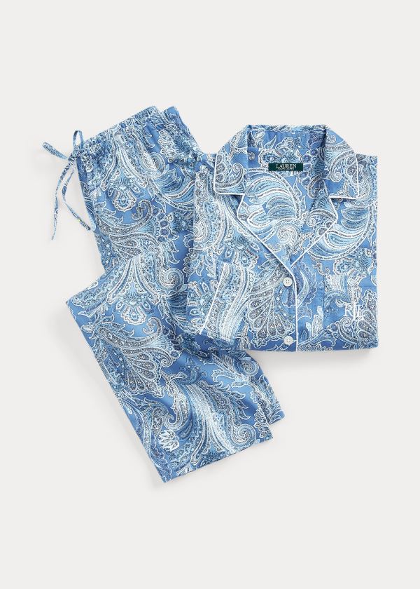 Ralph Lauren Woven Long-Sleeve Sleep Set Blankyt | QnYQsLmU