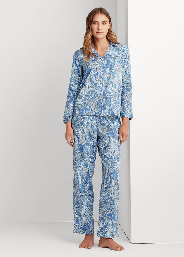 Ralph Lauren Woven Long-Sleeve Sleep Set Blankyt | QnYQsLmU
