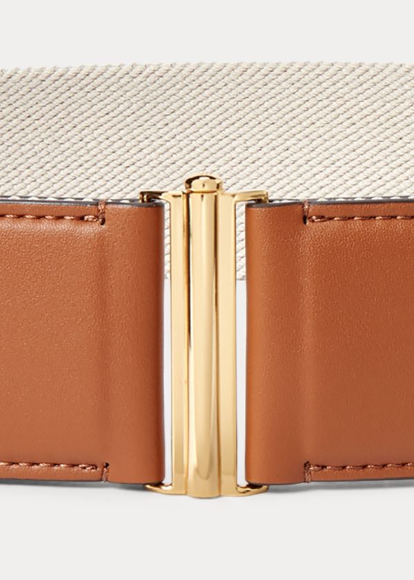 Ralph Lauren Woven Stretch Belt Hnědé | IMplTBUt