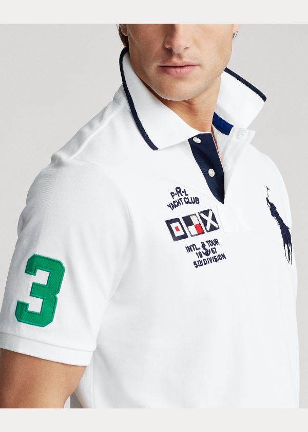 Ralph Lauren Yacht Club Mesh Polo Shirt - All Fits Bílé | HviJh5os