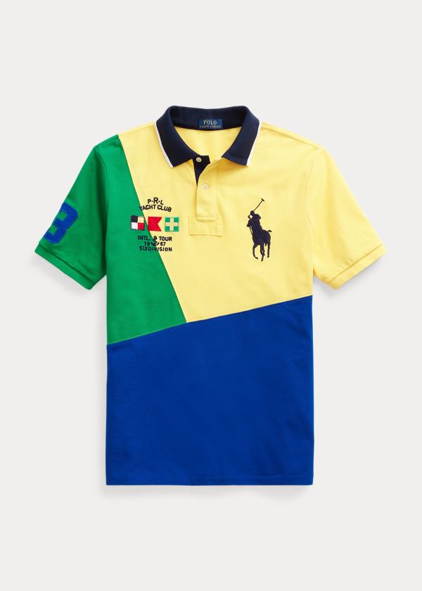 Ralph Lauren Yacht Club Mesh Polo Shirt - All Fits Žluté Viacfarebný | QruVJlR8