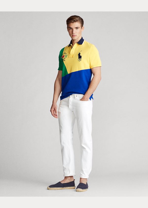 Ralph Lauren Yacht Club Mesh Polo Shirt - All Fits Žluté Viacfarebný | QruVJlR8
