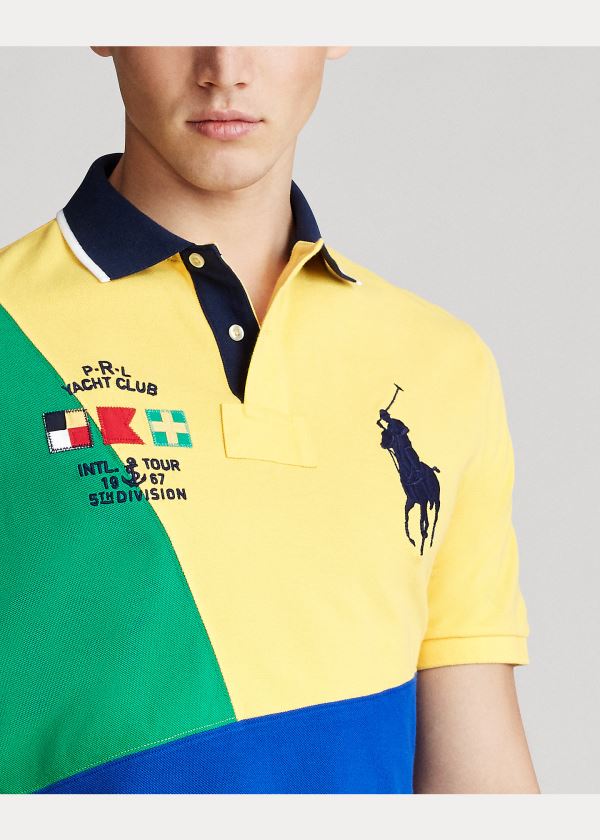 Ralph Lauren Yacht Club Mesh Polo Shirt - All Fits Žluté Viacfarebný | QruVJlR8