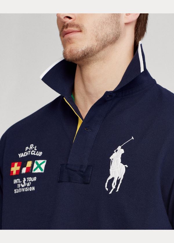 Ralph Lauren Yacht Club Mesh Polo Shirt Tmavě Blankyt | eyqDbeeq