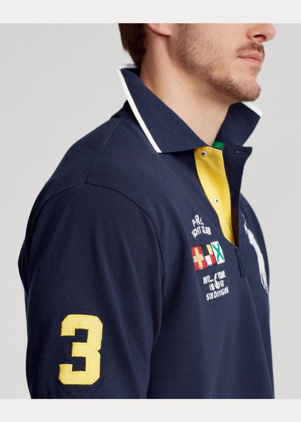 Ralph Lauren Yacht Club Mesh Polo Shirt Tmavě Blankyt | eyqDbeeq