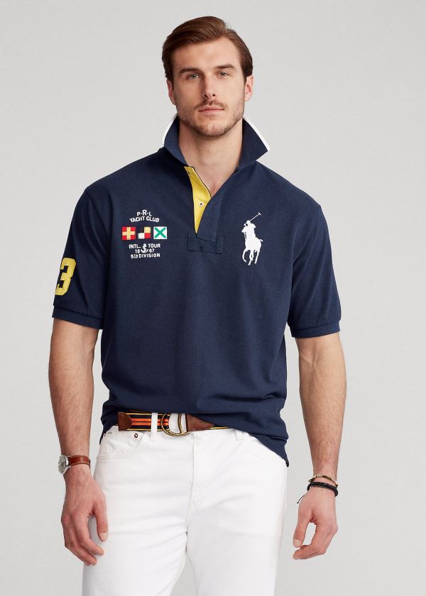 Ralph Lauren Yacht Club Mesh Polo Shirt Tmavě Blankyt | eyqDbeeq
