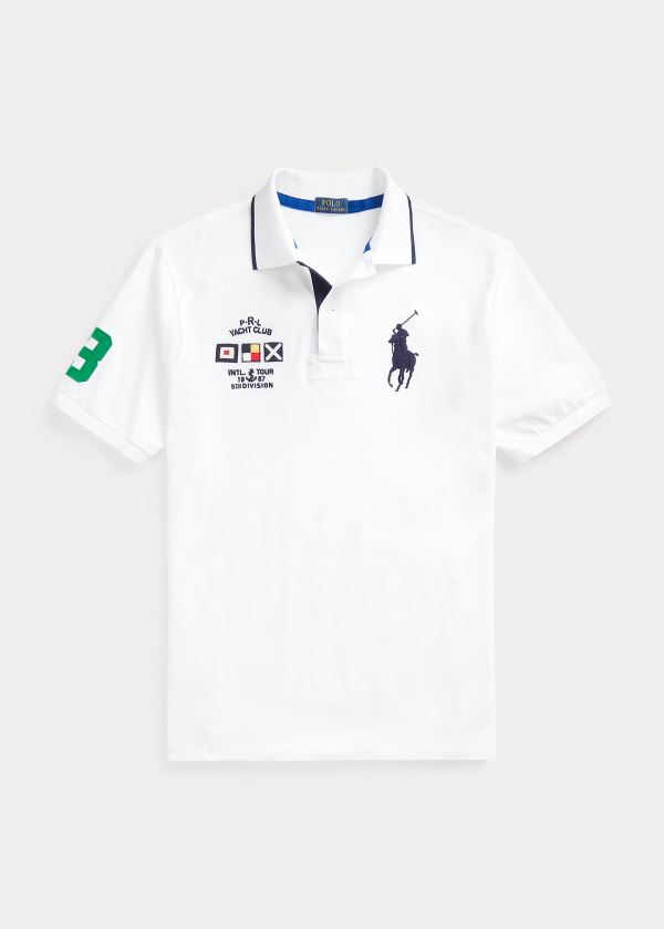 Ralph Lauren Yacht Club Mesh Polo Shirt Bílé | nGmllmtn