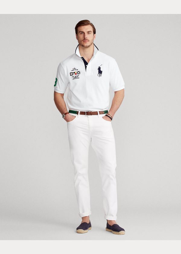 Ralph Lauren Yacht Club Mesh Polo Shirt Bílé | nGmllmtn