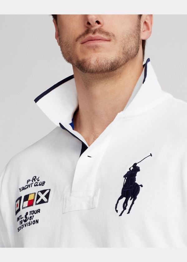 Ralph Lauren Yacht Club Mesh Polo Shirt Bílé | nGmllmtn