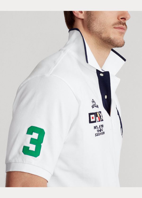 Ralph Lauren Yacht Club Mesh Polo Shirt Bílé | nGmllmtn