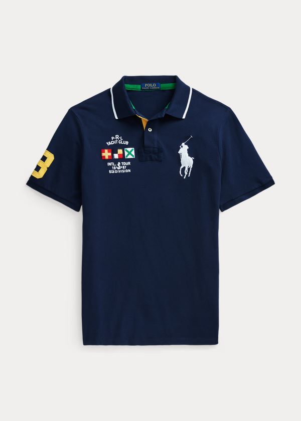Ralph Lauren Yacht Club Mesh Polo Shirt - All Fits Tmavě Blankyt | pgzSJzWM