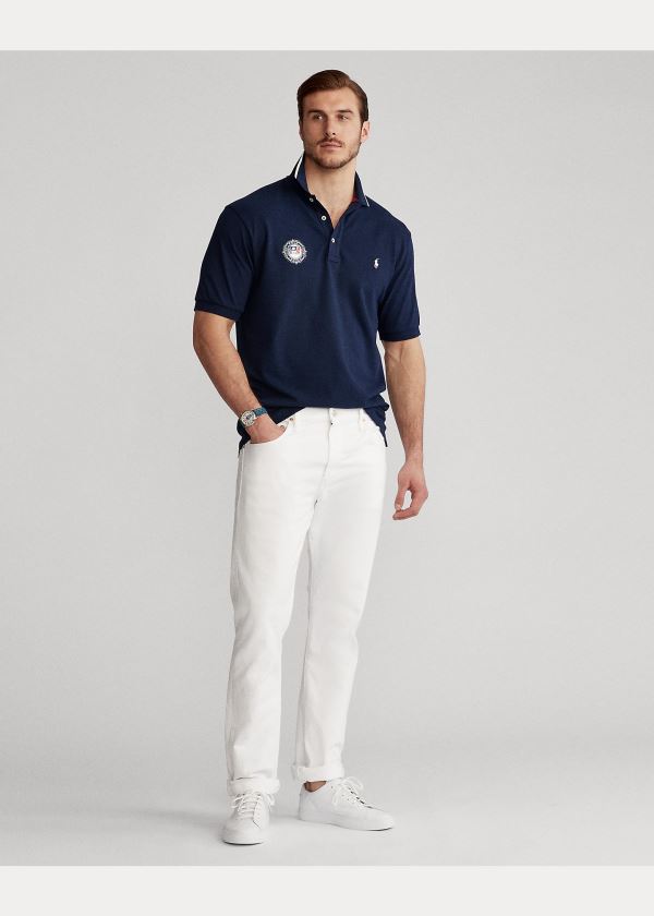 Ralph Lauren Závodní Mesh Polo Shirt Tmavě Blankyt | 18sqAEeU