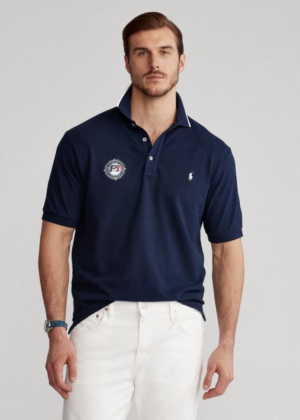 Ralph Lauren Závodní Mesh Polo Shirt Tmavě Blankyt | 18sqAEeU