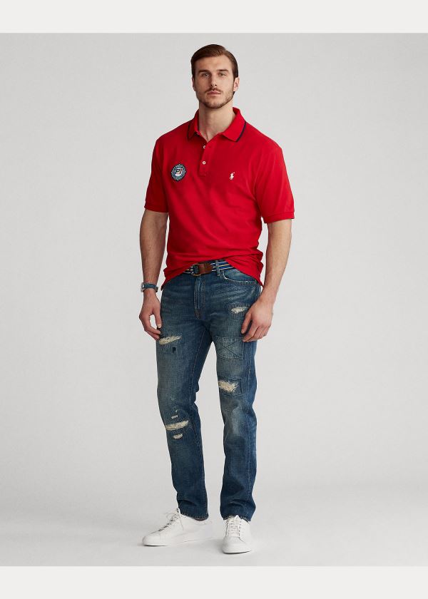 Ralph Lauren Závodní Mesh Polo Shirt Červené | kB8lJDzB
