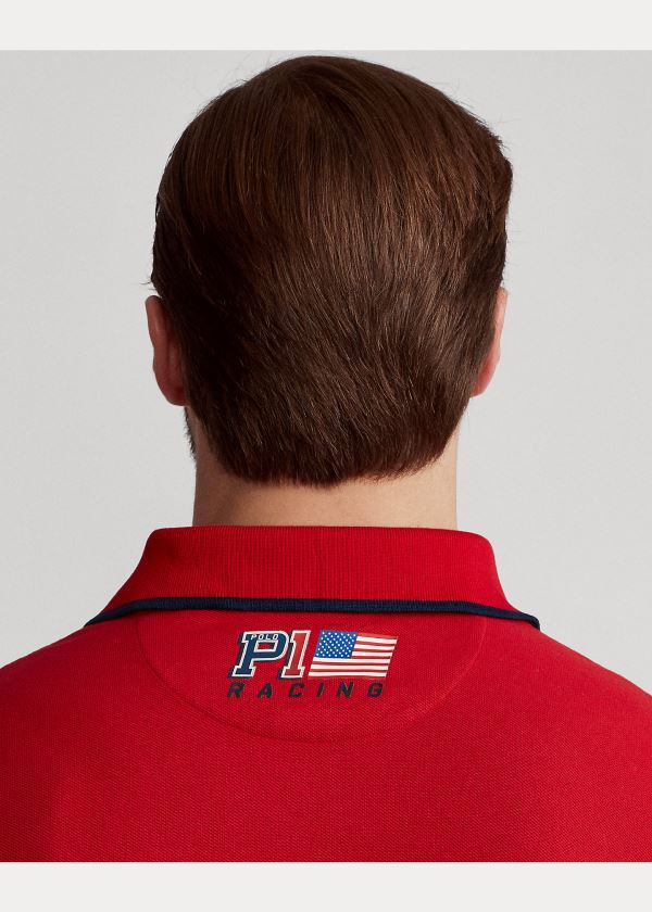 Ralph Lauren Závodní Mesh Polo Shirt Červené | kB8lJDzB