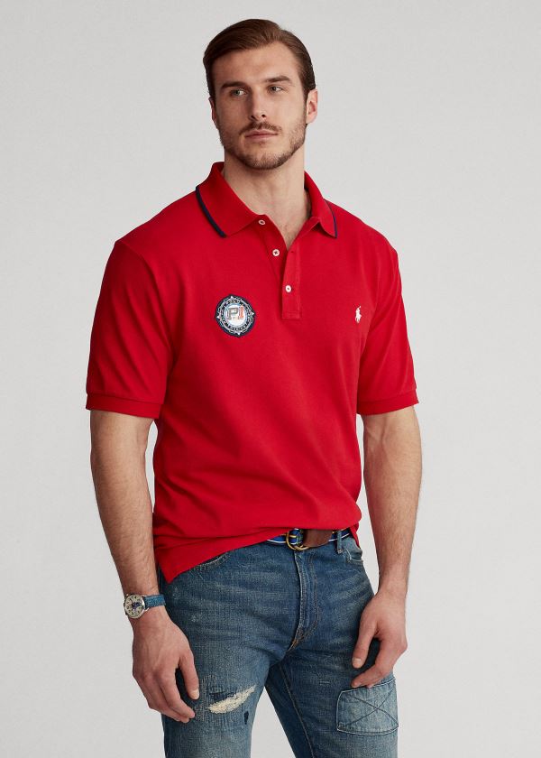 Ralph Lauren Závodní Mesh Polo Shirt Červené | kB8lJDzB