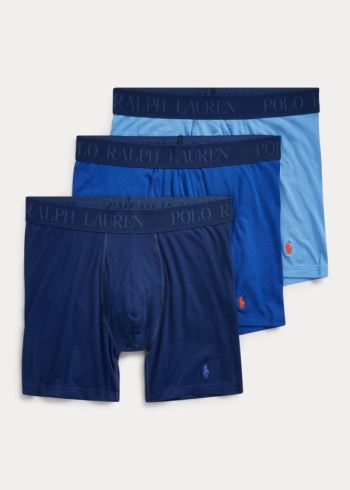 Ralph Lauren 4D Flex Boxerské Brief 3-Pack Blankyt | J21SRmVv