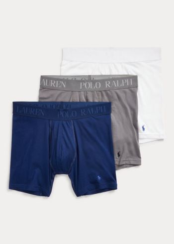 Ralph Lauren 4D Flex Boxerské Brief 3-Pack Bílé Blankyt | Ny5vMl9e