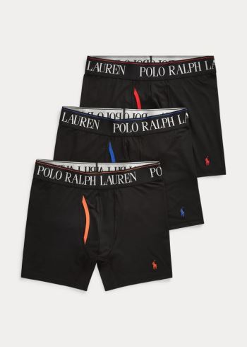 Ralph Lauren 4D Flex Boxerské Brief 3-Pack Černé | yN5GHsQn