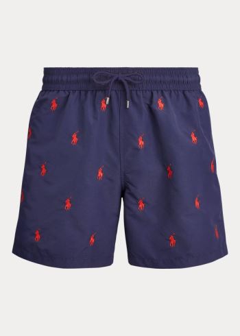 Ralph Lauren 5½-Inch Traveler Swim Trunk Tmavě Blankyt Červené | EBMZhq1f