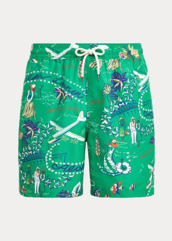 Ralph Lauren 5½-Inch Traveler Swim Trunk Zelene Viacfarebný | c555tB2U