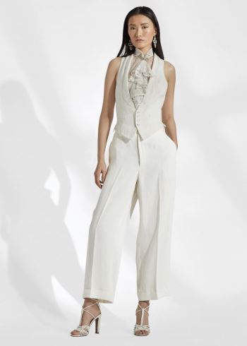 Ralph Lauren Adrianna Tulle Blouse Béžový | tpYEEQh6
