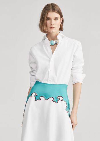Ralph Lauren Adrien Boyfriend Shirt Bílé | RqJEMcs6