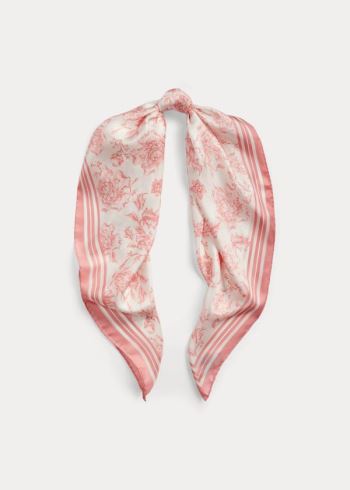 Ralph Lauren Alexa Floral Silk Scarf Krém Růžové | IBQpC7Fi