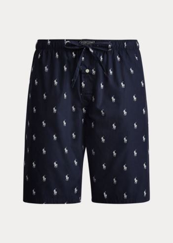 Ralph Lauren Allover Pony Pajama Krátké Tmavě Blankyt Bílé | rE0IFMs5
