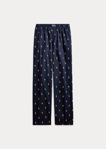 Ralph Lauren Allover Pony Sleep Pant Tmavě Blankyt Bílé | hcd8t9ya