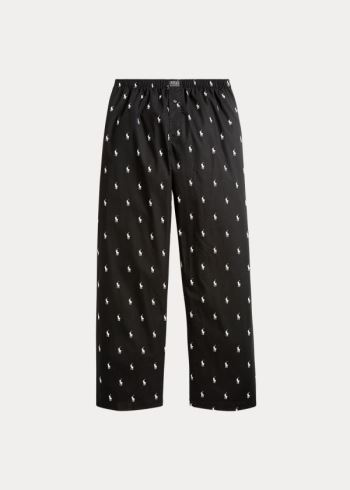 Ralph Lauren Allover Pony Sleep Pant Černé Bílé | kreRREYk