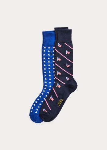 Ralph Lauren Americana Šaty Sock 2-Pack Tmavě Blankyt | UR6YgtSH