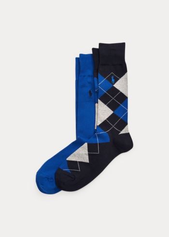 Ralph Lauren Argyle & Solid Sock 2-Pack Blankyt Černé | uQy5XRr2