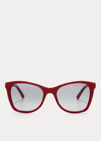 Ralph Lauren Art Deco Square Sunglasses Červené | oI5HeQjG