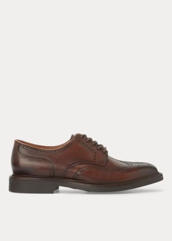 Ralph Lauren Asher Læder Wingtip Hnědé | 4JkRwmNa