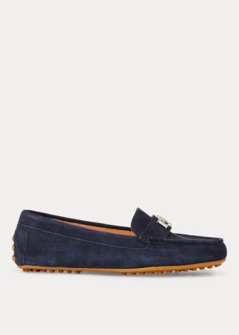 Ralph Lauren Barnsbury Semišové Loafer Tmavě Blankyt | n5ZcwuMr