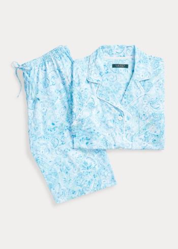 Ralph Lauren Bavlněné Bermuda PJ Set Blankyt | NsRLwXaT