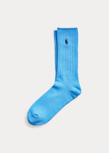 Ralph Lauren Bavlněné-Blend Crew Socks Blankyt Blankyt Světle Modré | MeohMFJs
